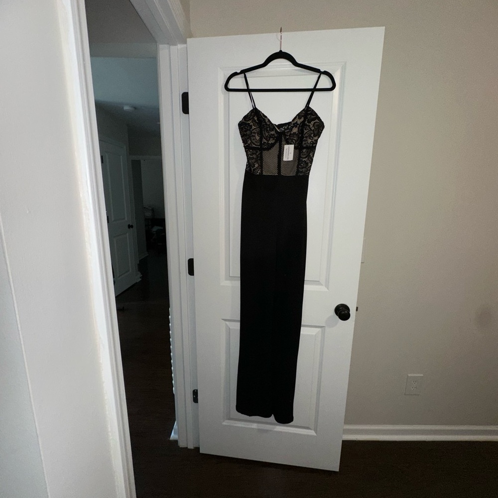 Windsor Elegant Black Lace Jumpsuit